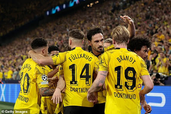 UCL: Dortmund get first leg advantage after win over PSG